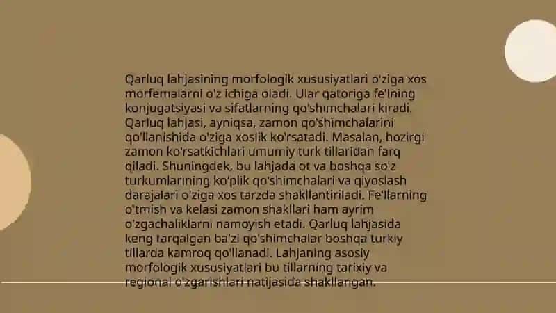 Qarluq lahjasining muhim xususiyatilari 4
