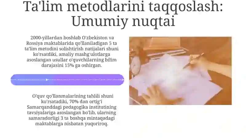 Savod o‘rgatish metodlariga va metodik qo'llanmalarning qiyosiy tanqidiy tahlili 4