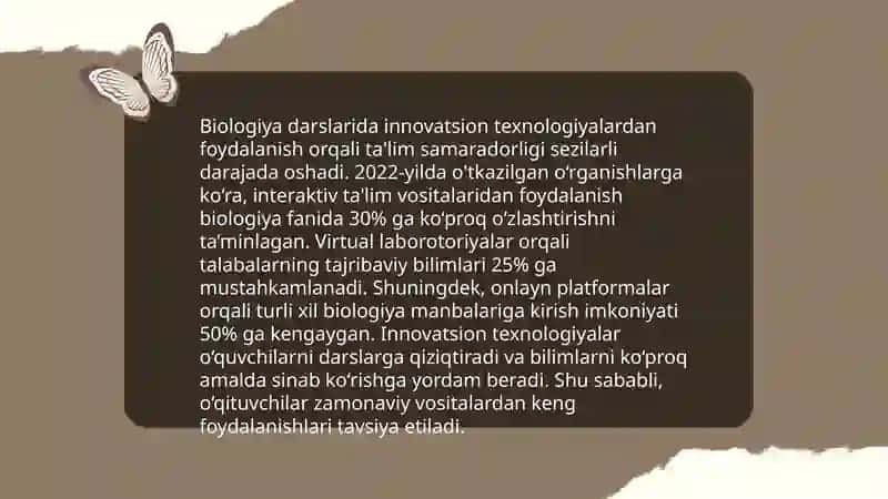 Biologiya fanlarini oʻqitish metodikasi 4