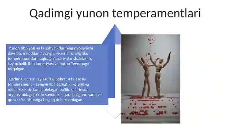 Temperament va uning nazariyalari Xarakter haqida tushuncha 4