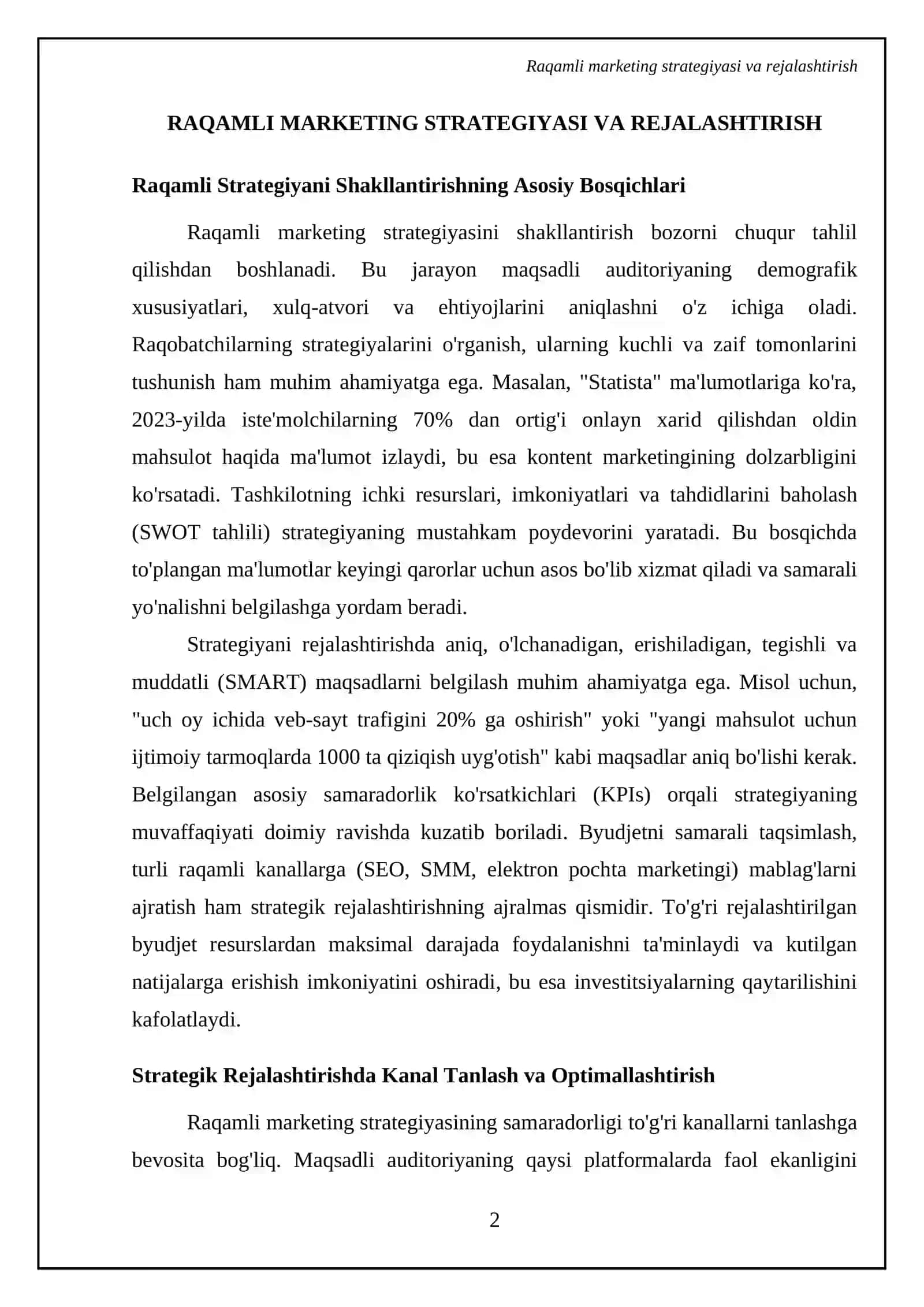 Raqamli marketing strategiyasi va rejalashtirish 4