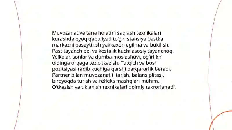 Kurash texnikasining asosiy tushunchalari 4