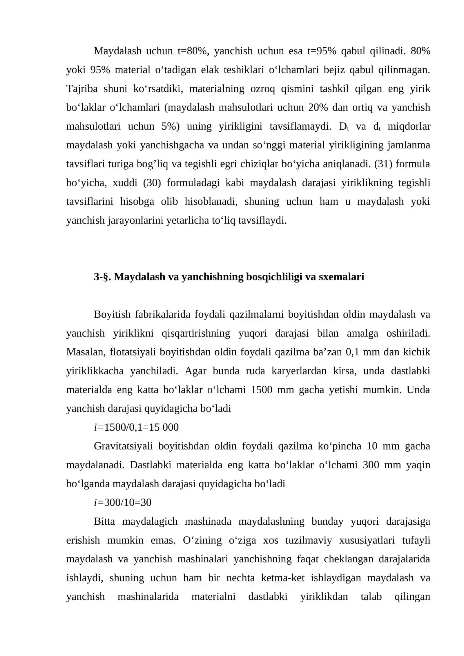 MAYDALASH VA YANCHISH OPERATSIYALARINING VAZIFASI 4