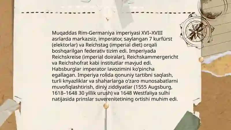 Yangi tarix tarixshunosligi fanidan tayyorlagan taqdimoti 4