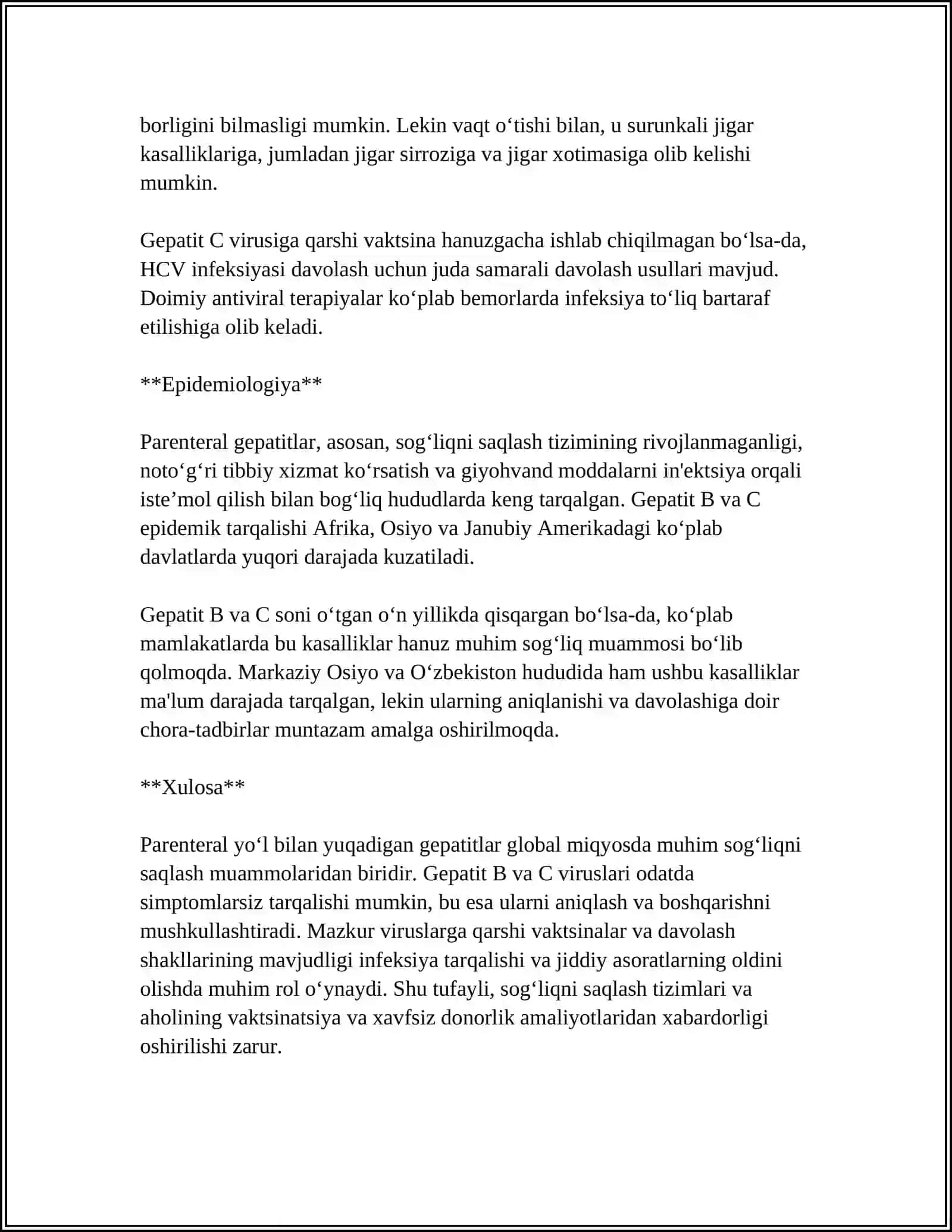 PARENTERAL YO’L BILAN YUQUVCHI GEPATITLAR 4