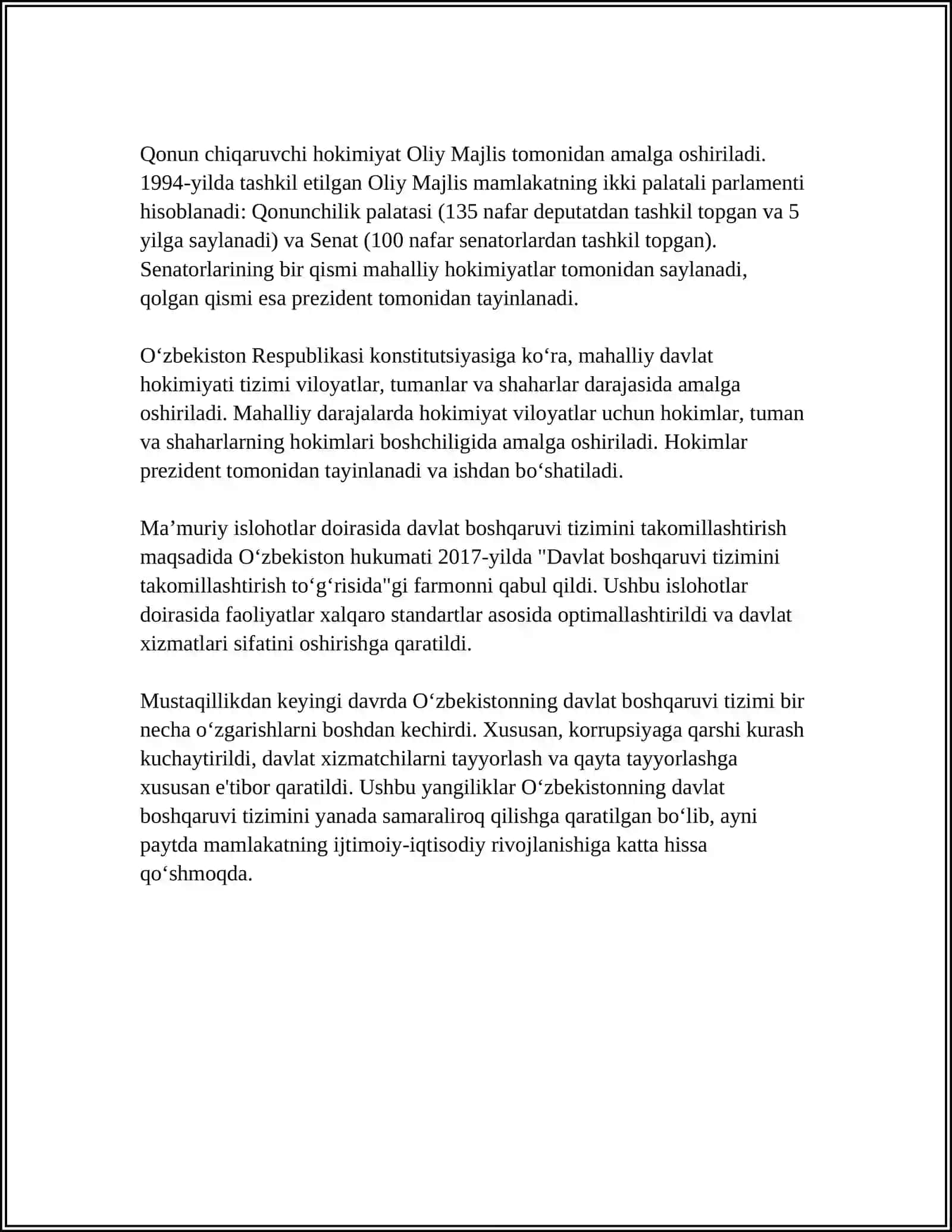 O‘ZBEKISTONDA MUSTAQIL HOKIMIYAT ORGANLARINING SHAKLLANISHI 4