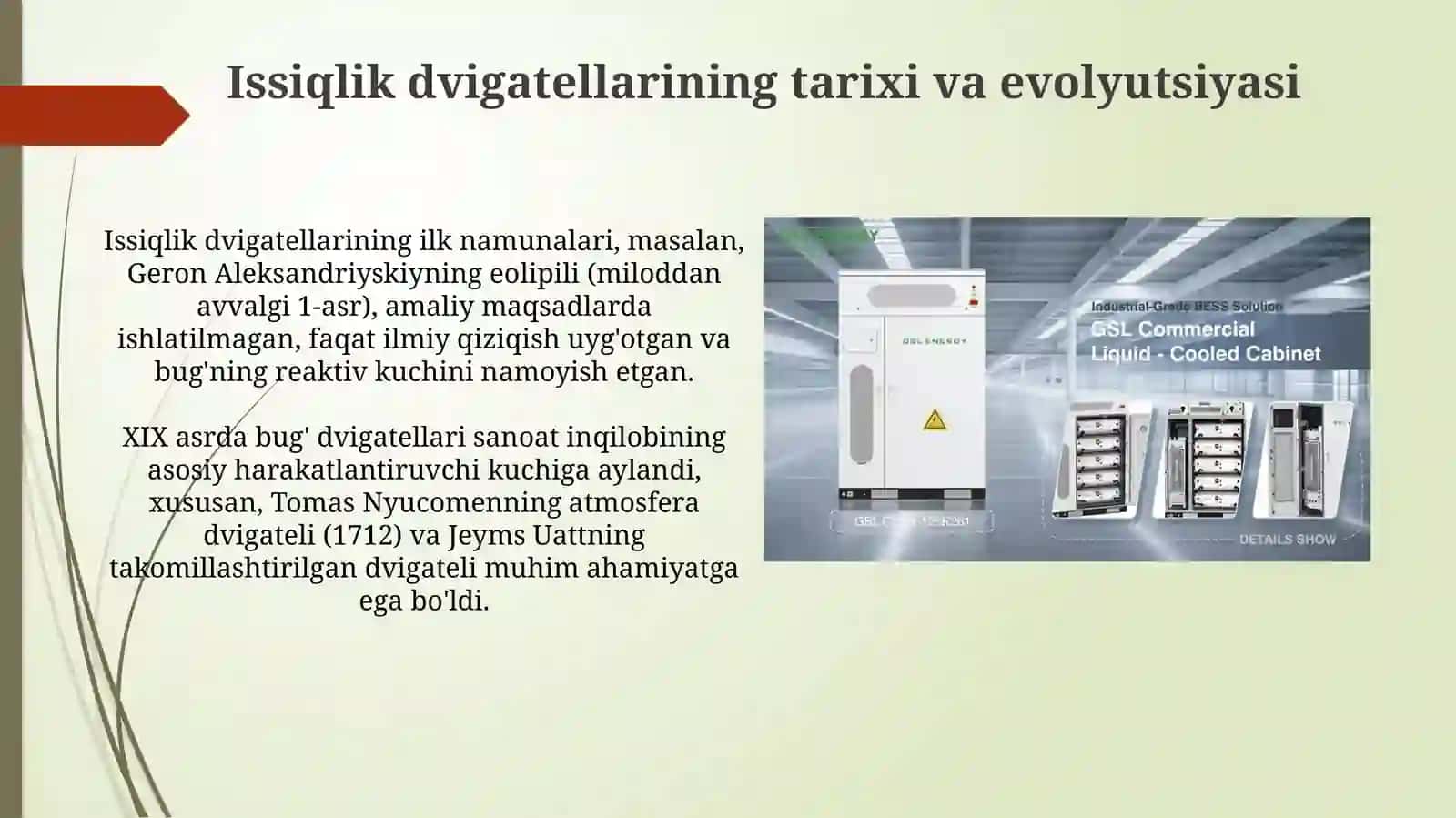 Issiqlik energetik qurilmalarining tarixi va rivojlanish tendensiyalari 4