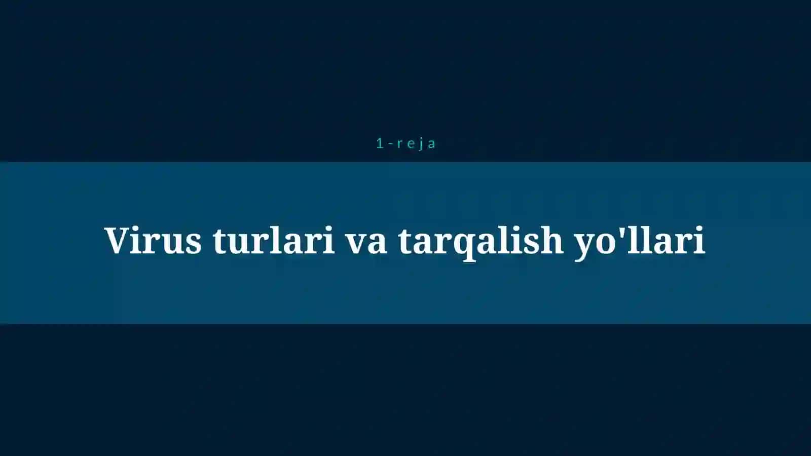 KOMPYUTER VIRUSLARI VA ANTIVIRUS DASTURLARI HAQIDA MA'LUMOT 4