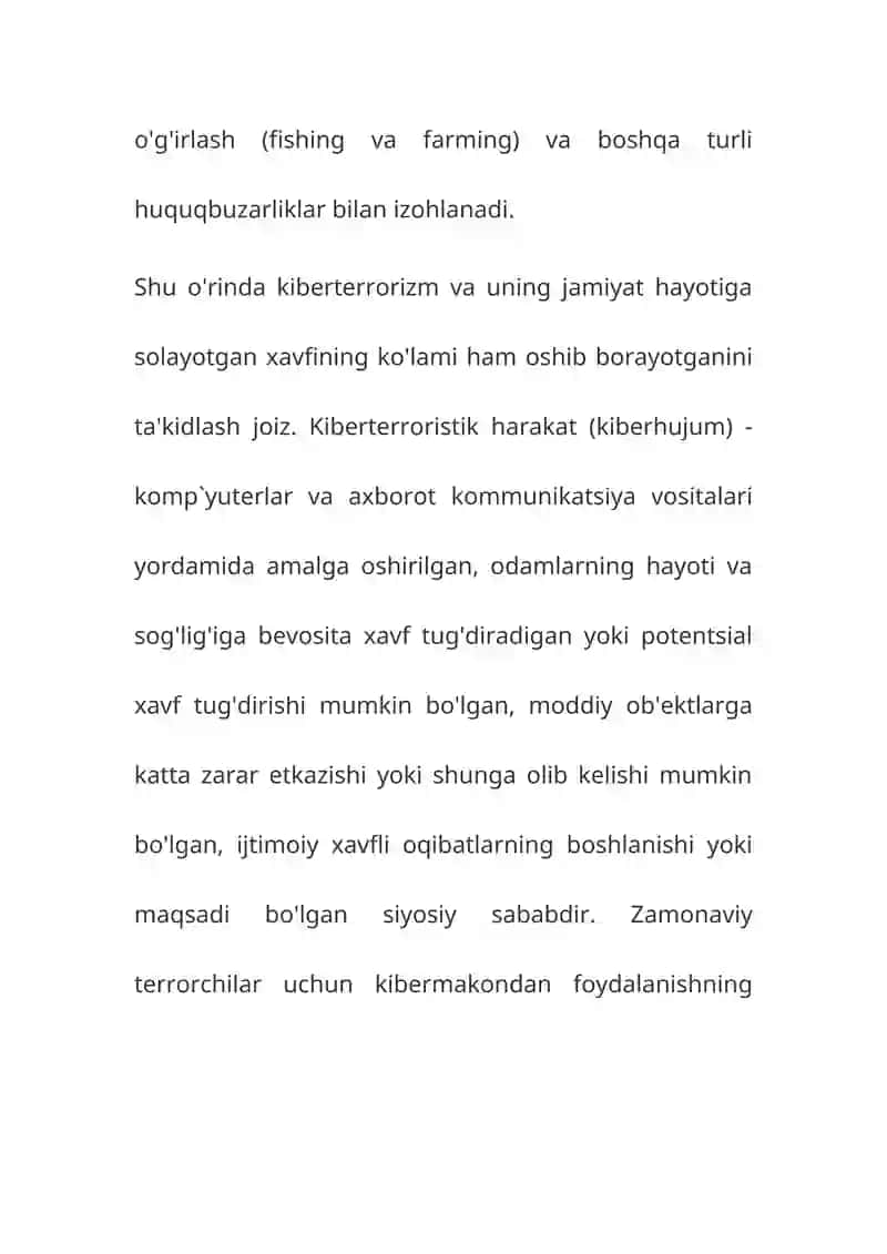 Kiberjinoyatchilik va uni keng tarqalishining sabablari 4