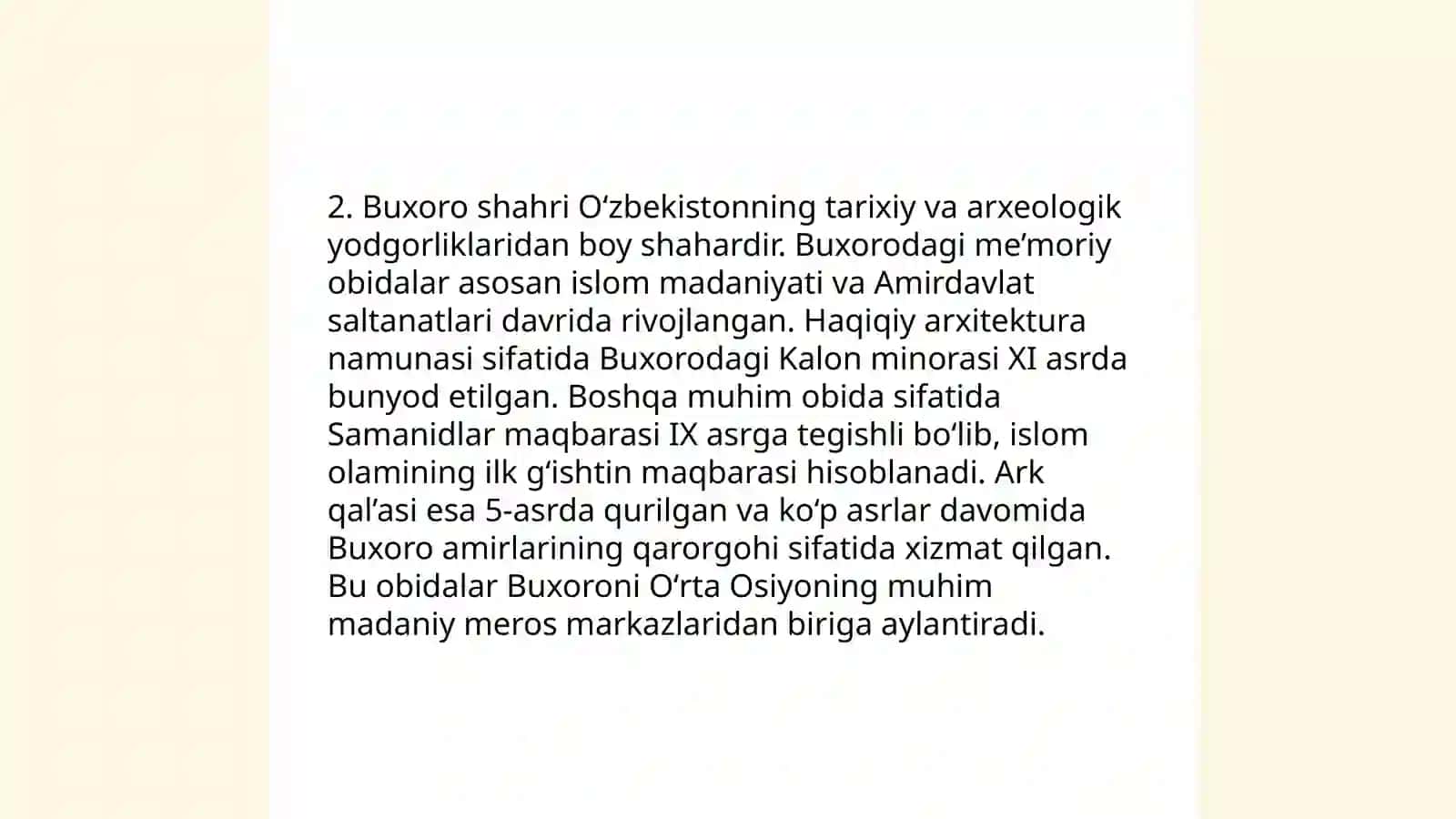 Abdulla Qodiriy nomidagi Jizzax davlat pedagogika universiteti Oʻzbek tili va adabiyoti fakulteti 2- bosqich 612(23)- guruh talabasi Bahroilova Xolidaning Oʻzbek adabiyoti fanidan tayyorlagan taqdimoti 4