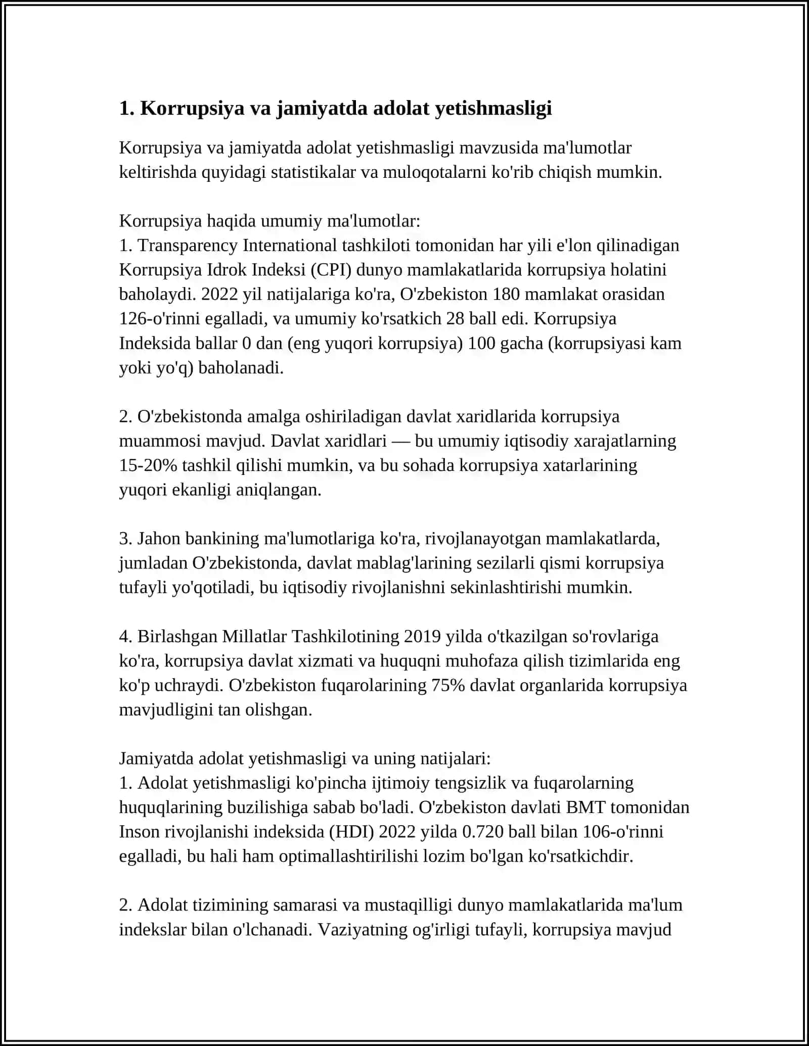 GLOBAL KORRUPSIYA IJTIMOIY-MAʼNAVIY INQIROZNING OQIBATLARI 4