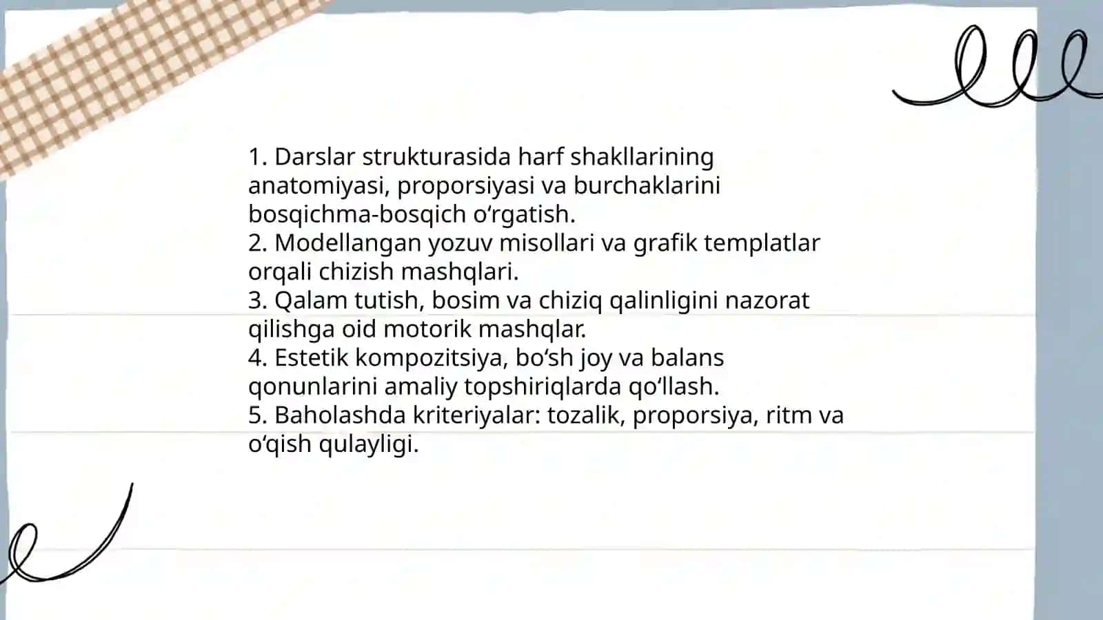 Grafika, orfografiya, orfoepiya bo‘limini o‘qitish metodikasi 4