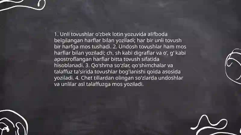 Oʻzbek tilining asosiy imlo qoidalari 4
