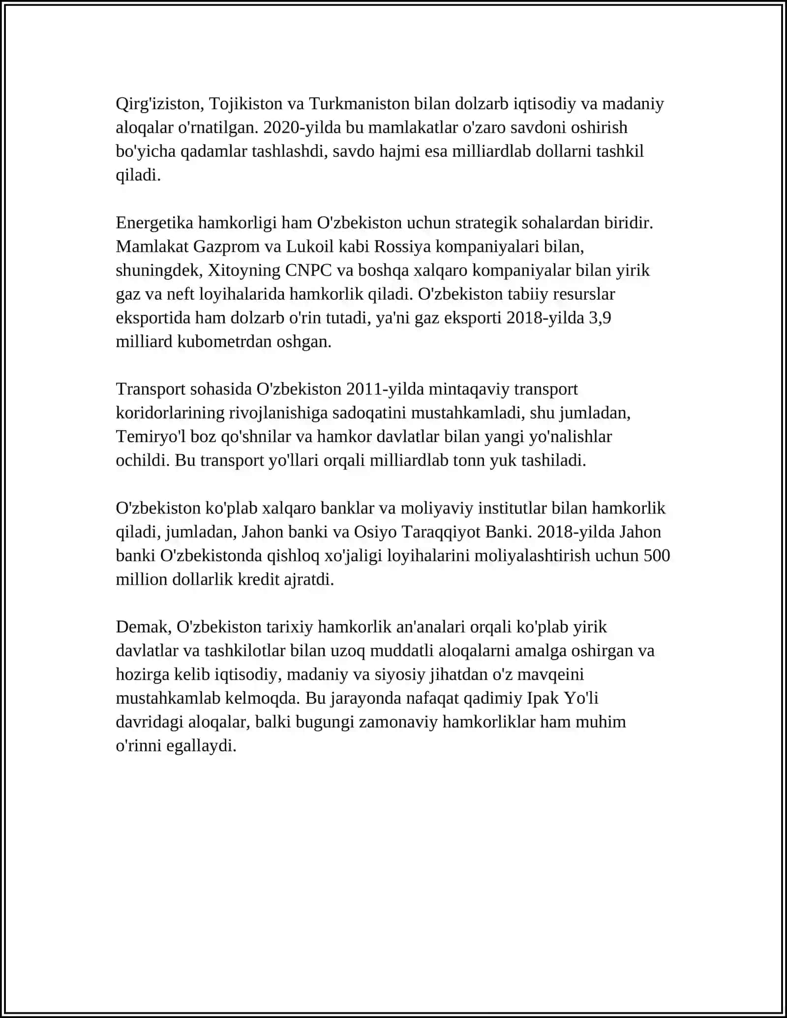 HAMKORLIK AN'ANALARI 4