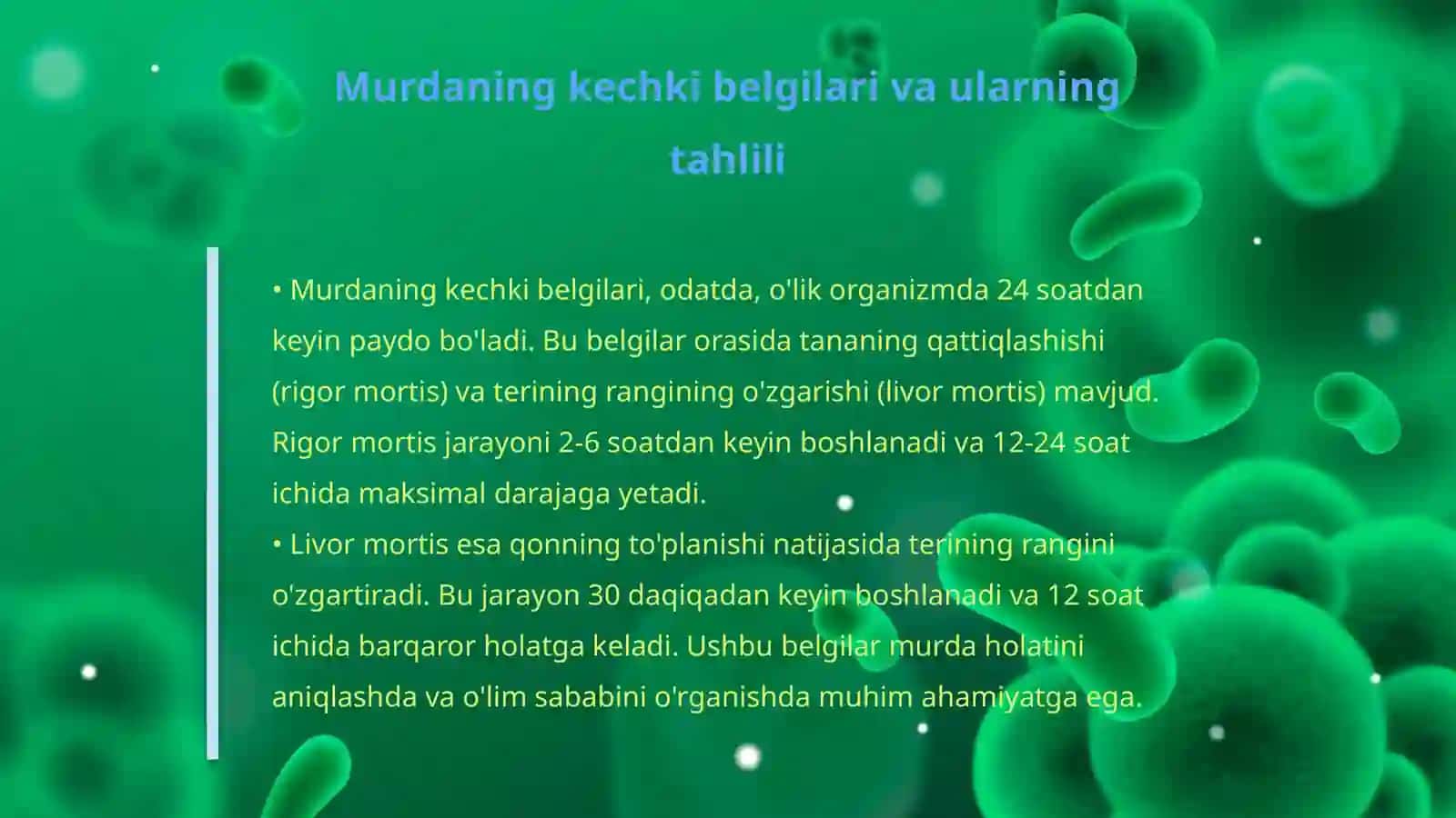 Murdaning erta va kechki belgilari 4