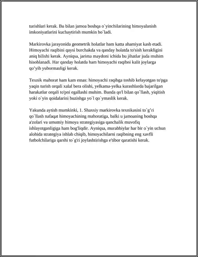 FUTBOOL O`YINIDA HIMOYA TEXNIKASI 4