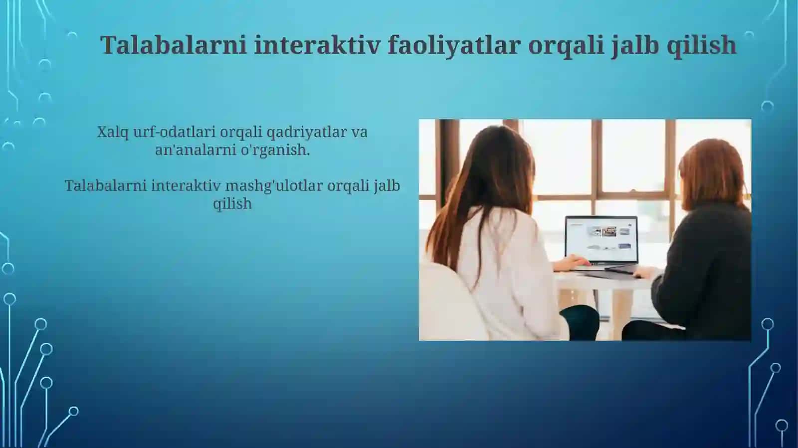 Xalq an'analari mehnatsevarlik ruhida tarbiyalash 4