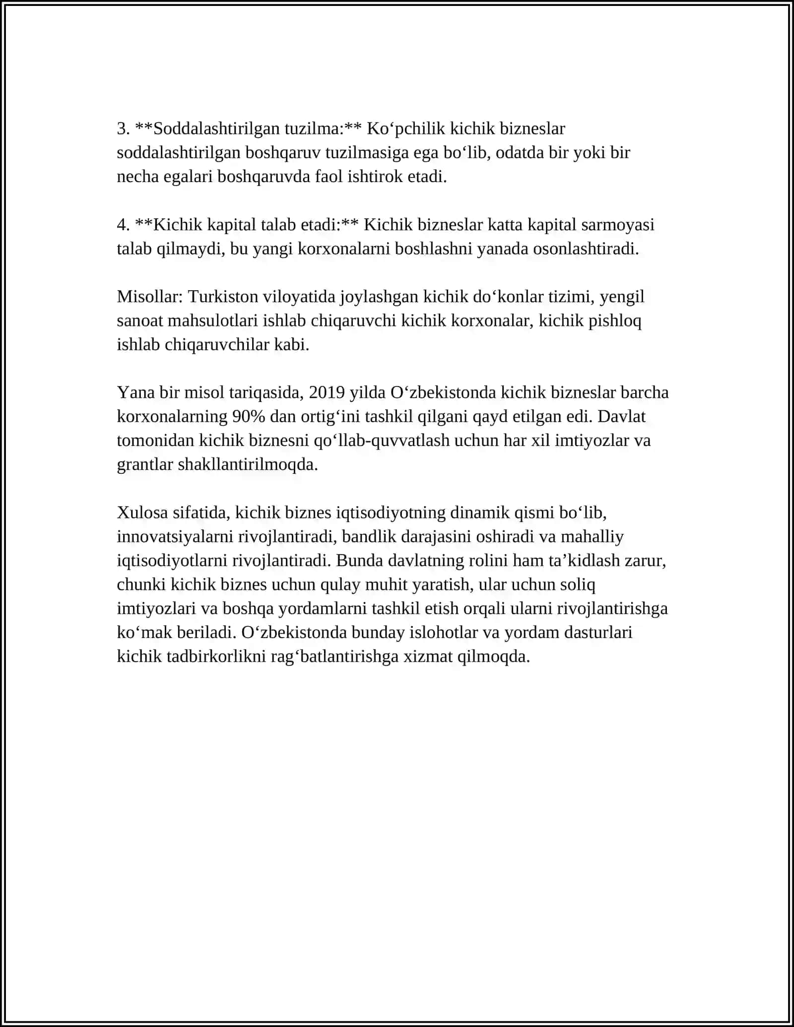 Kichik biznes tushunchasi 4