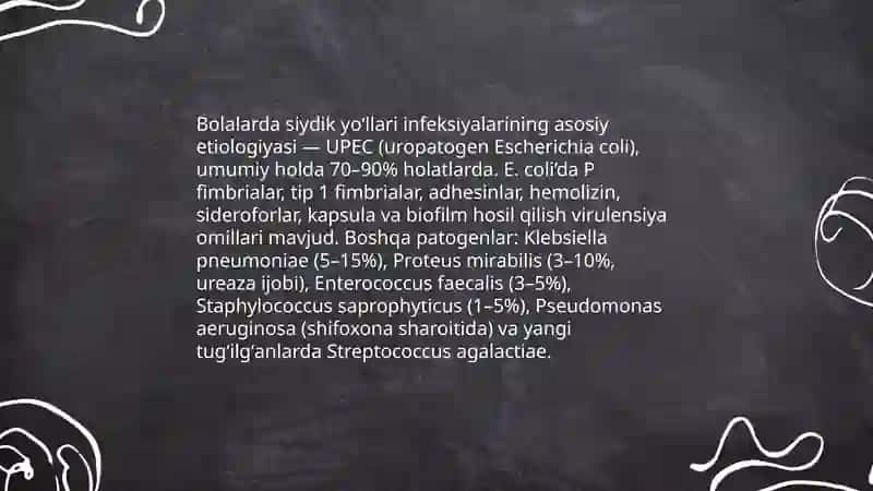 Bolalarda siydik yoʻllari infeksiyasi: sistit va piyelonefrit 4