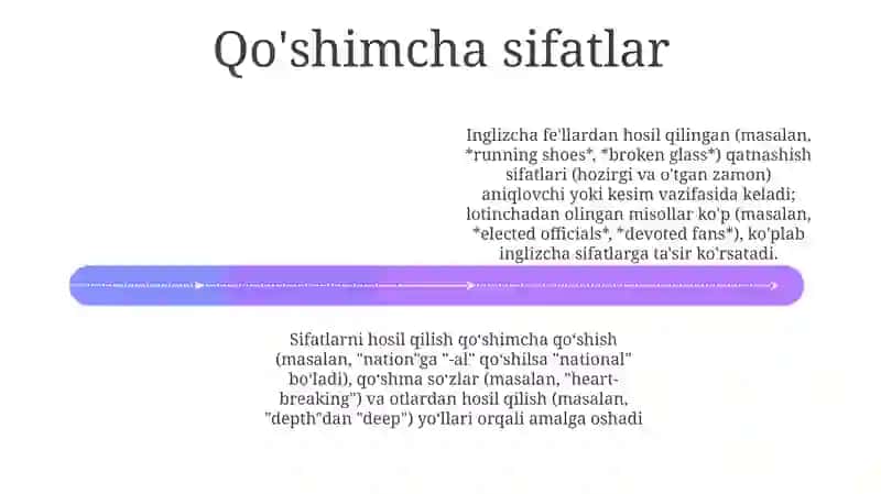 Sifat soʻz turkumi. Sifatlarning yasalishi 4