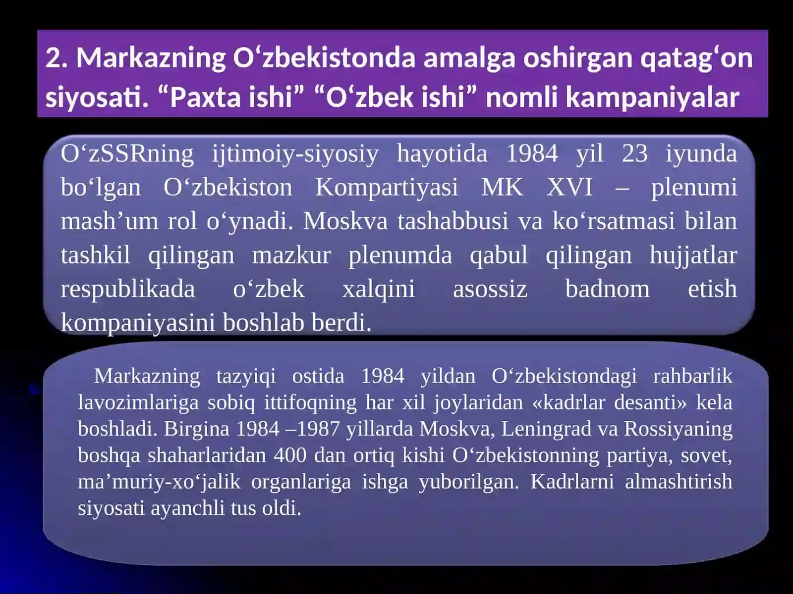 Mustaqillikka erishish arafasida O‘zbekistondagi ijtimoiy-siyosiy jarayonlar 4