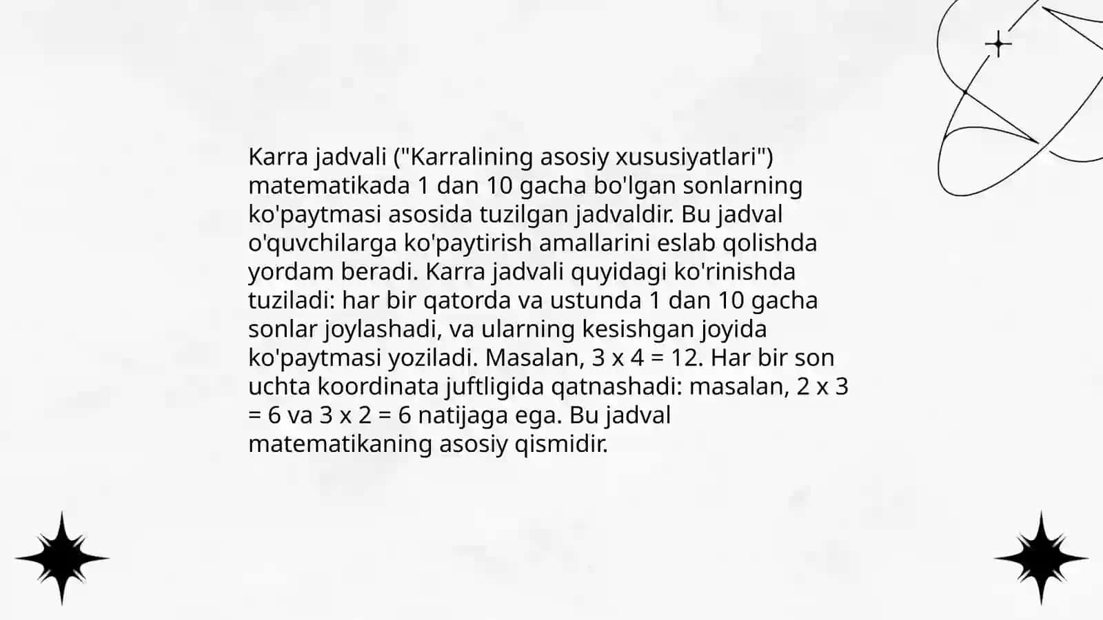 Natural sonni miqdorlarni oʻlchash natijasi sifatida karralisi nazariyasini oʻrganish 4