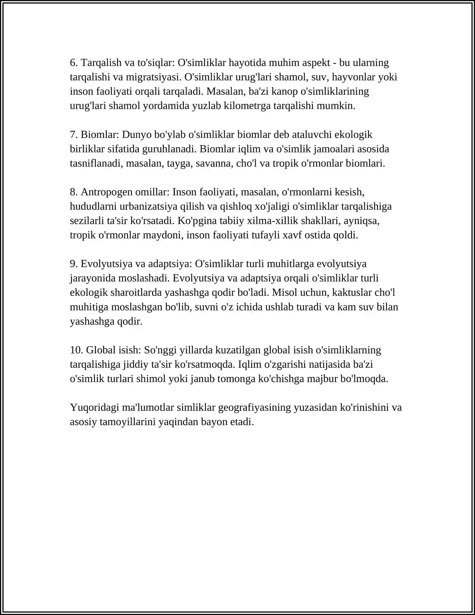 ÒSIMLIKLAR GEOGRAFIYASI VA UNING QONUNIYATLARI 4