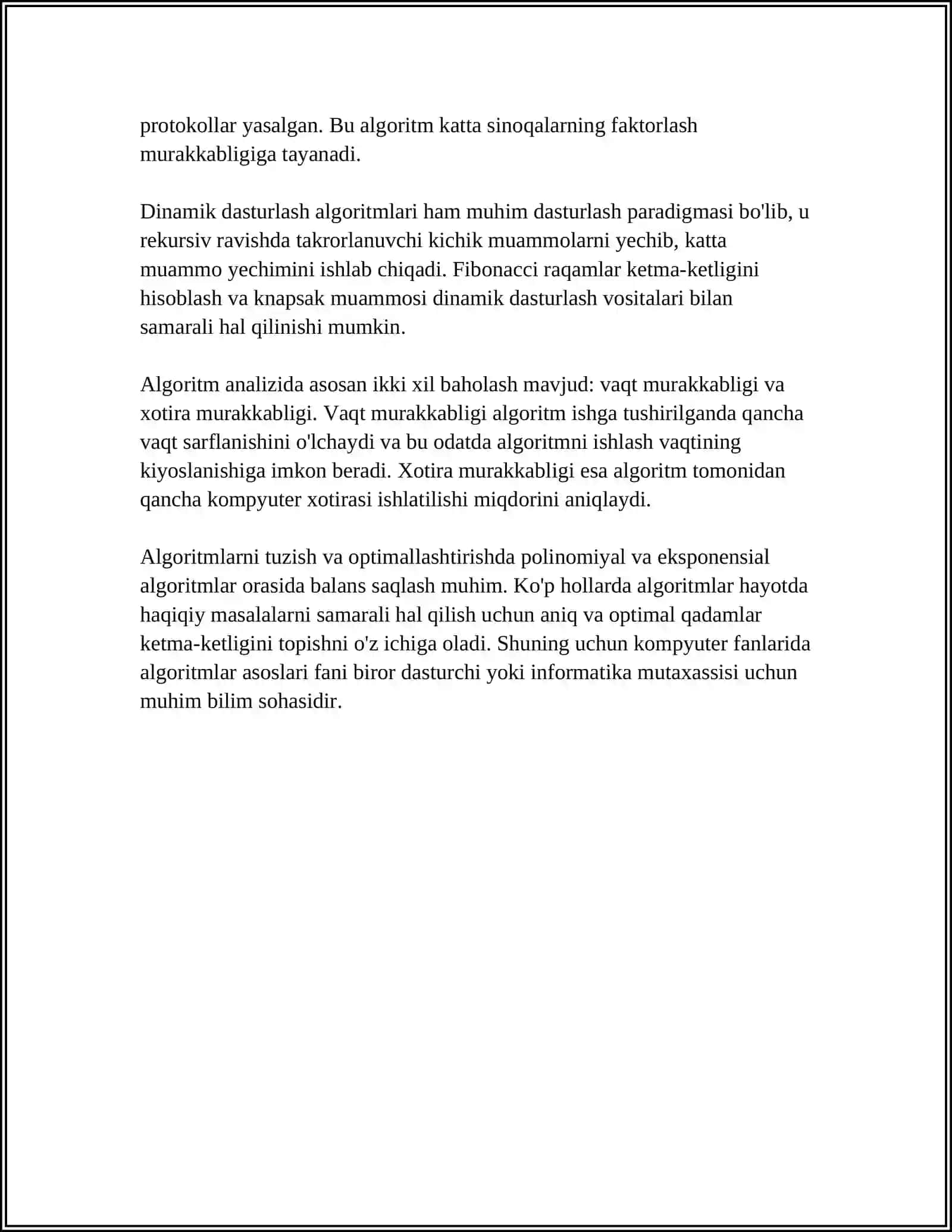 ALGORITMLAR VA BERILGANLAR STRUKTURASI 4