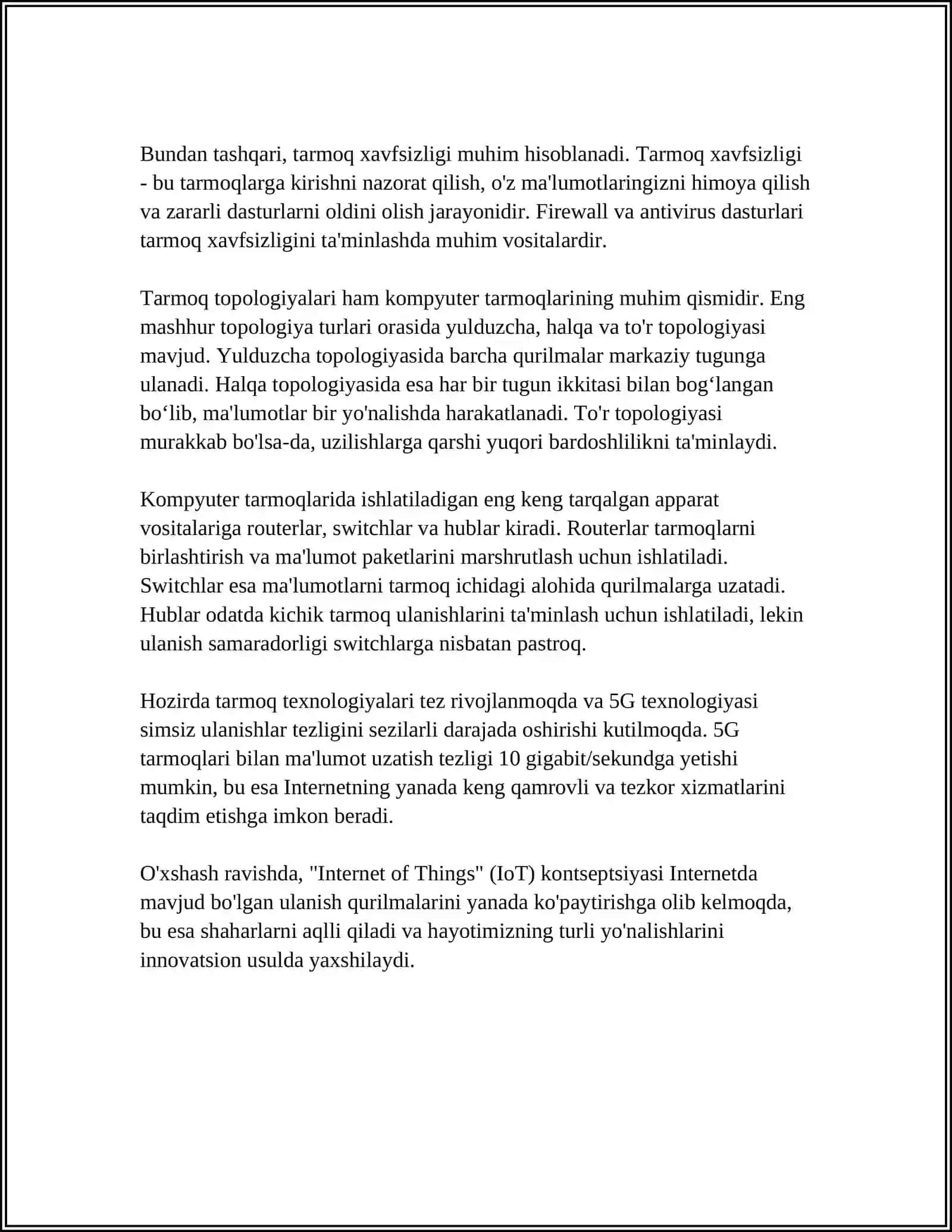 KOMPYUTERNING MAHALLIY TARMOG'INI LOYHALASH 4