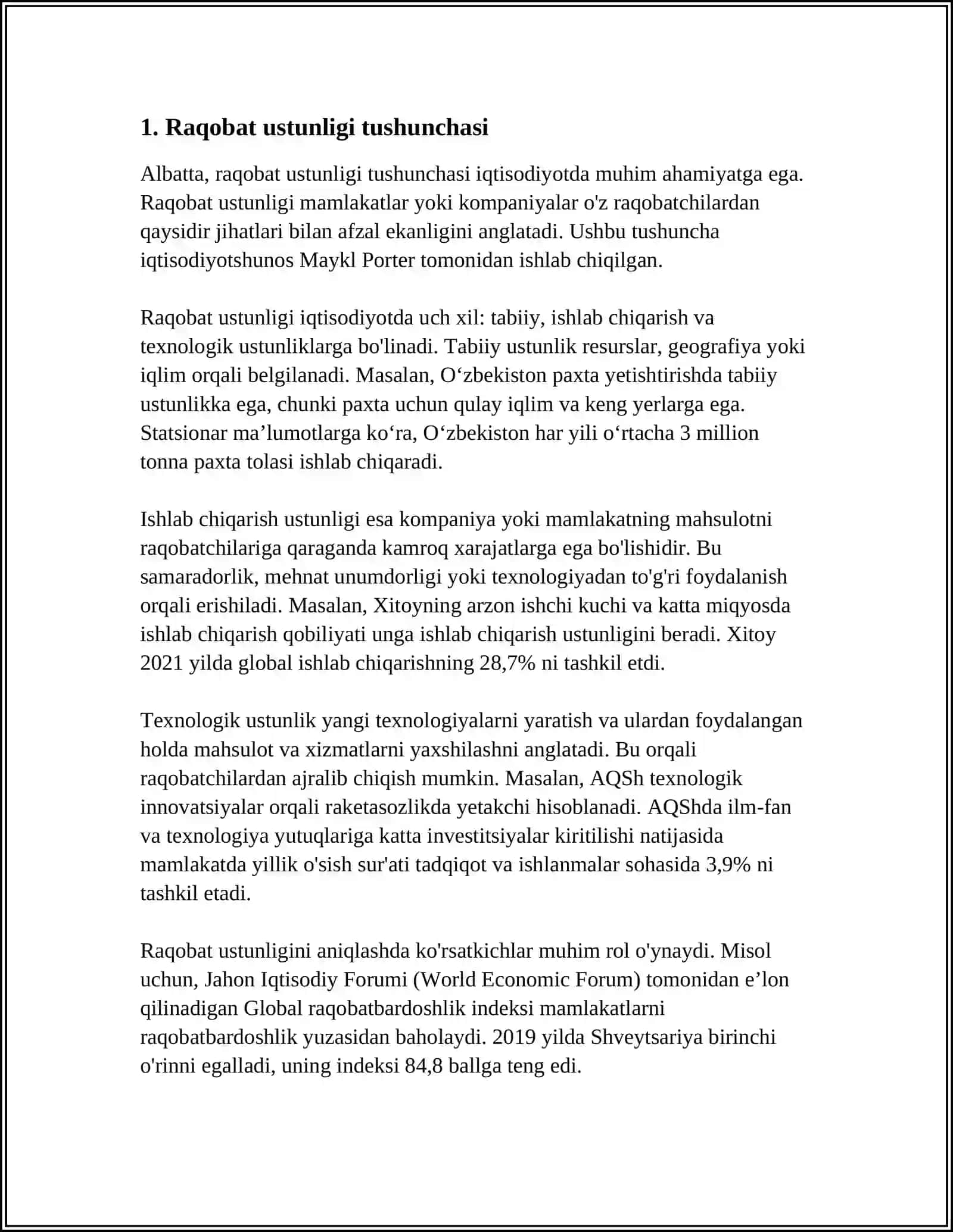 IQTISODIYOTDA RAQOBAT USTUNLIGI VA UNI SHAKILLANTIRI 4