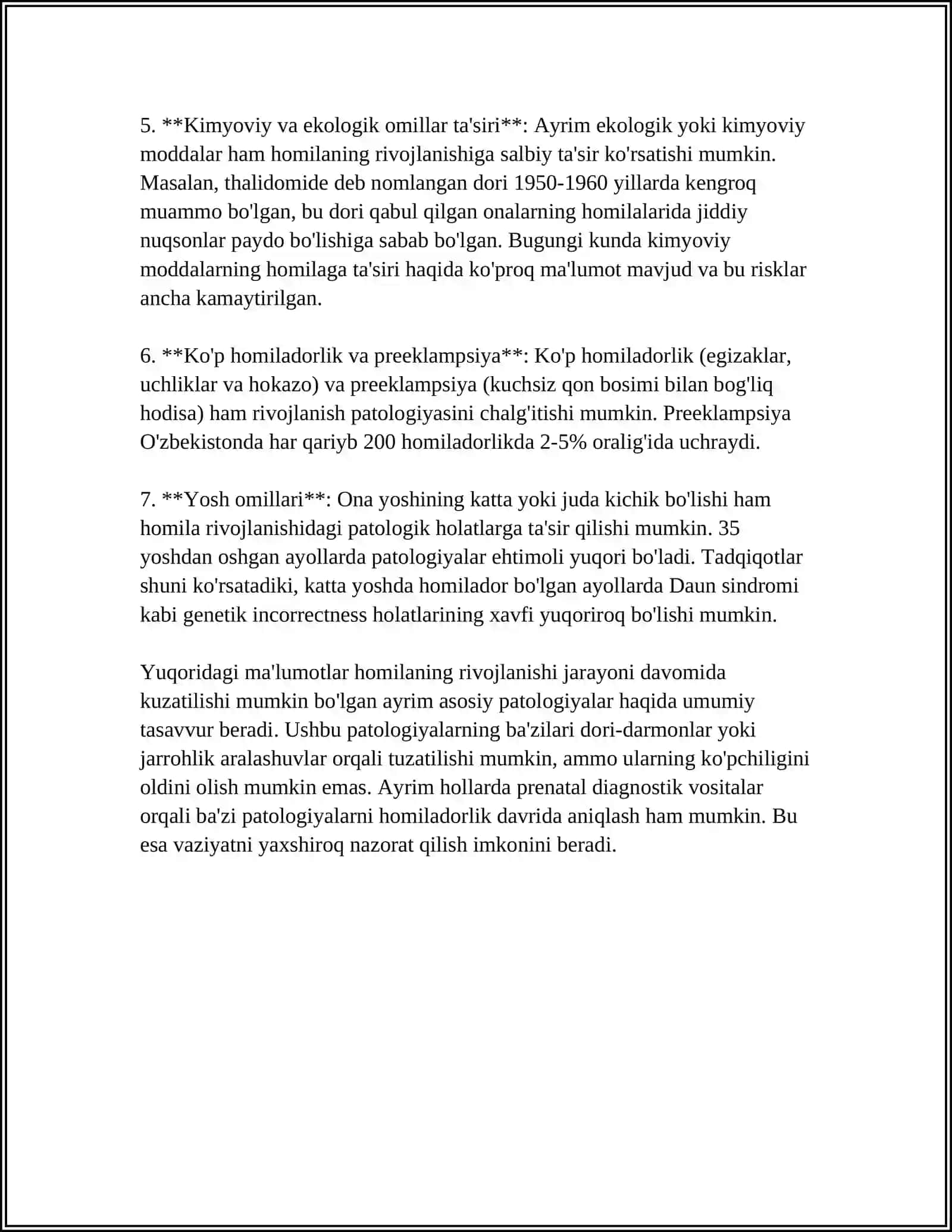 Ona Qornida Rivojlanish Patologiyasi 4