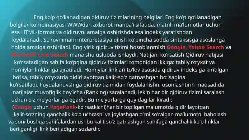 Qidiruv tizimlari Google va Yandex 4