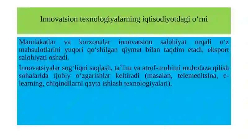 Innovatsion texnologiyalardan samarali foydalanish 4
