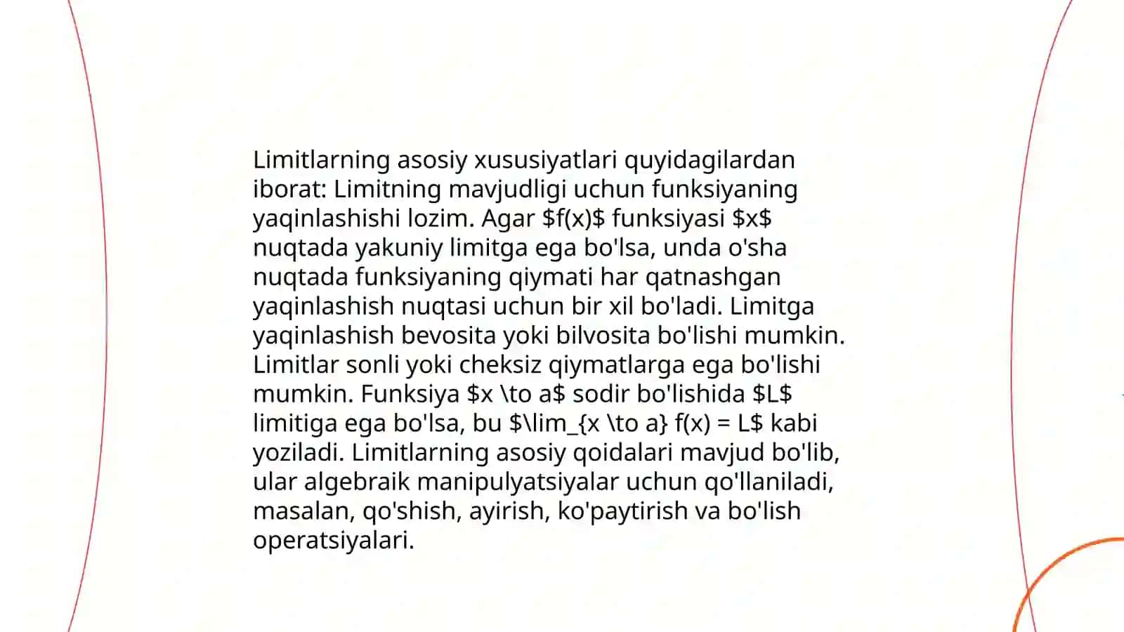 Muhim limitlar 4