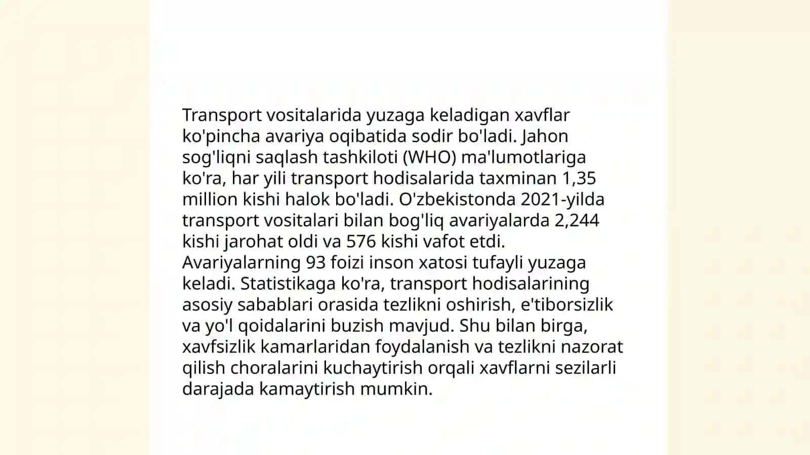 Turistik faoliyatdagi xavf hatarlar va ularni bartaraf qilishning chora tadbirlari 4
