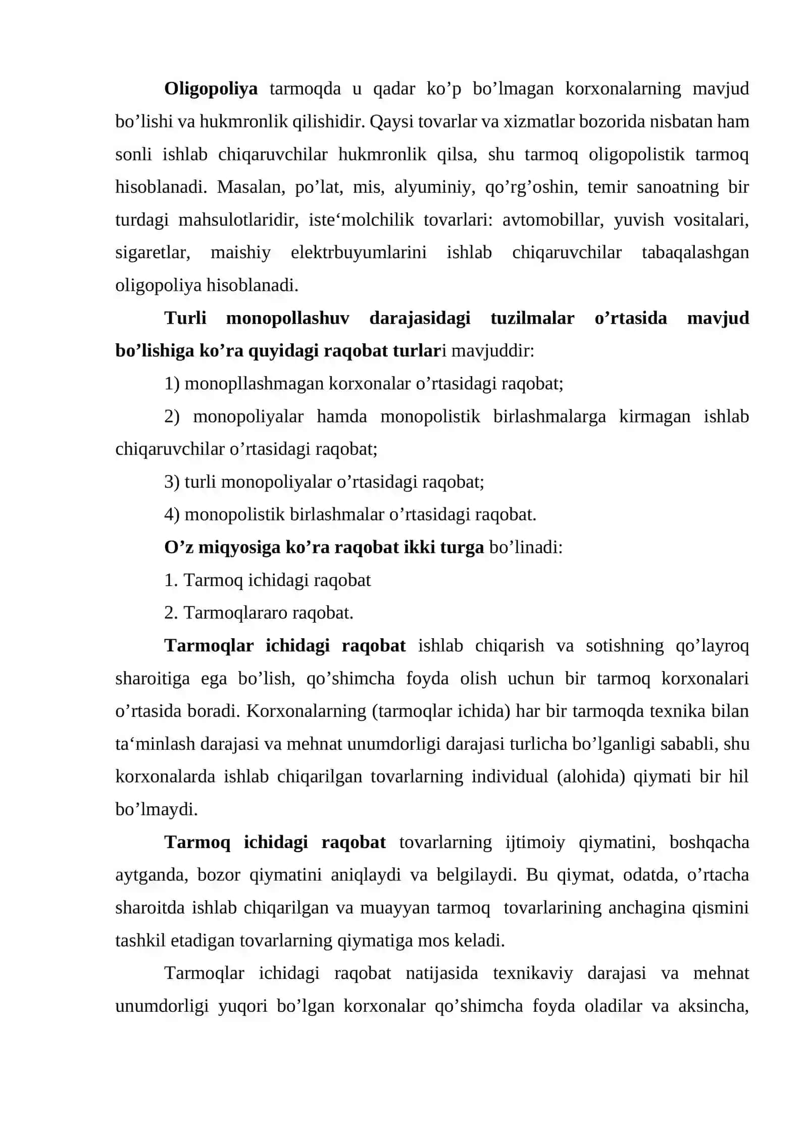 Raqobat va narxning shakllanishi 4