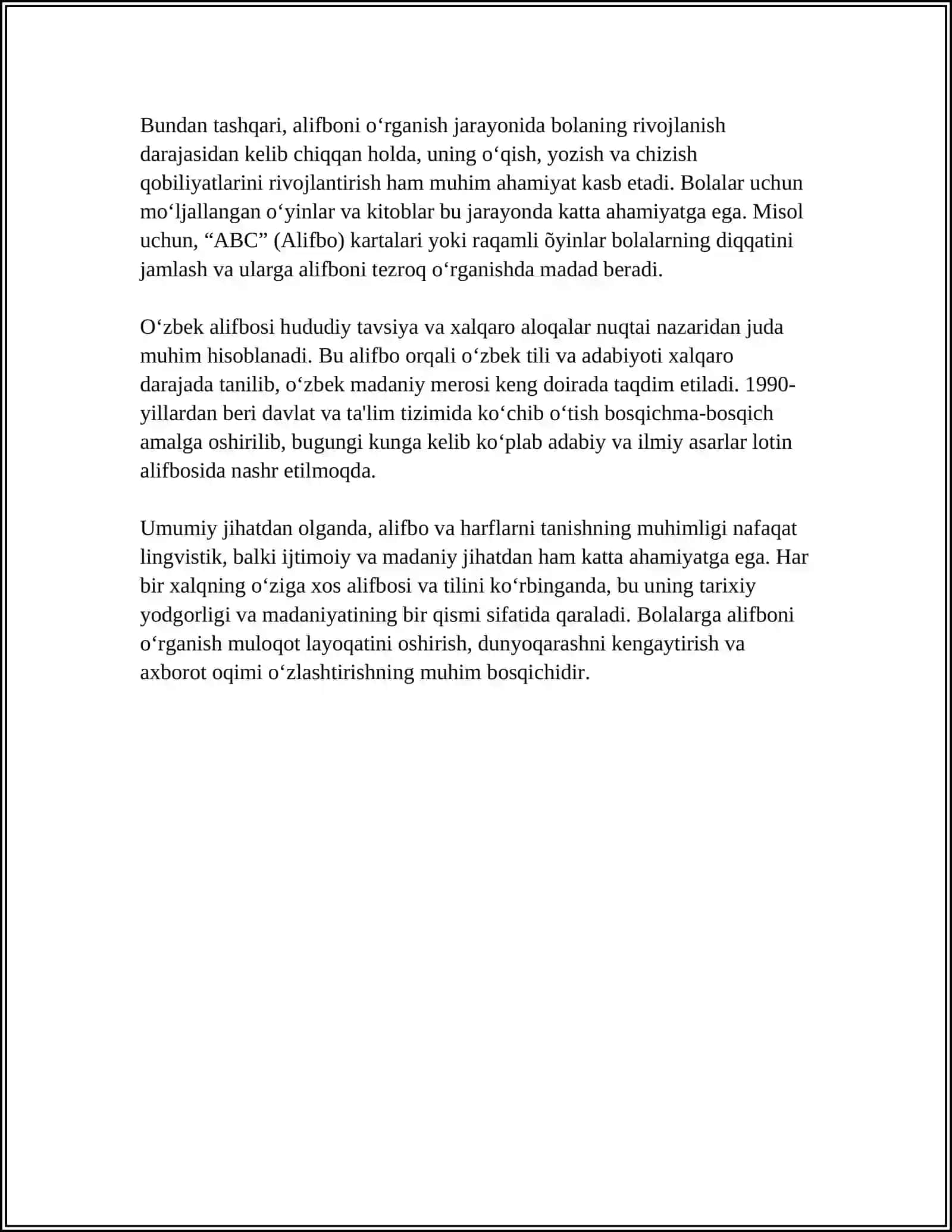 TOSHKENT DAVLAT O‘ZBEK TILI VA ADABIYOTI UNIVERSITETI 402 GURUH TALABASI RAMAZANOVA BONUNING DARSLIKLAR BILAN ISHLASH METODIKASI FANIDAN 4