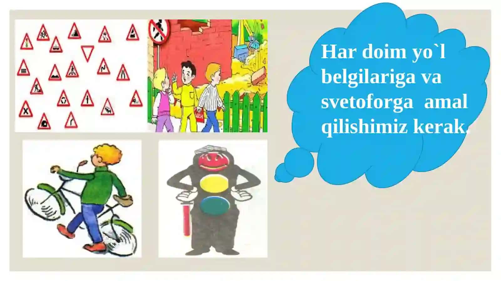 4-sinf O'zbek tili fanidan Yo'l harakati qoidalari mavzusida dars ishlanma 4