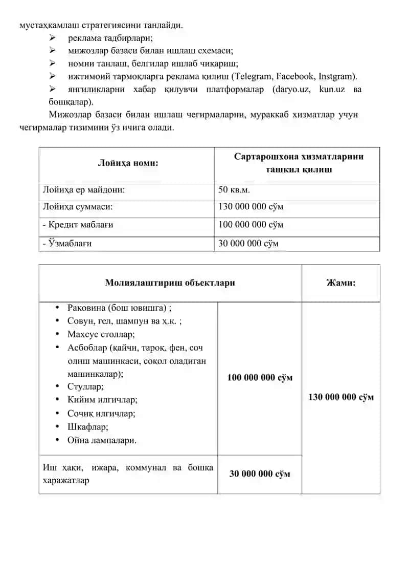 Sartaroshxona xizmatini loyihasi 4