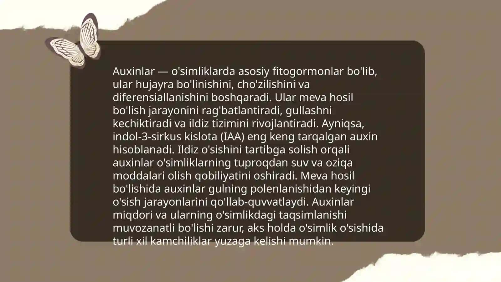 Oʻsimliklarning oʻsish regulyatorlarini ishlab chiqarishning biotexnologiyasi 4