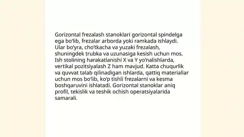 Frezalash Stanoklari va ularning turlari 4