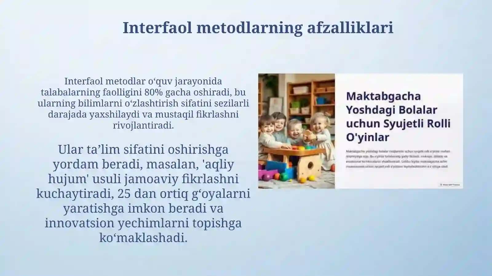 Interfaol metdodlar va ularni qo'llash mahorati 4