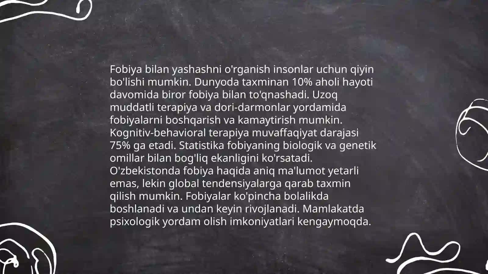 Fobiya va qorquv bilan ishlash 4