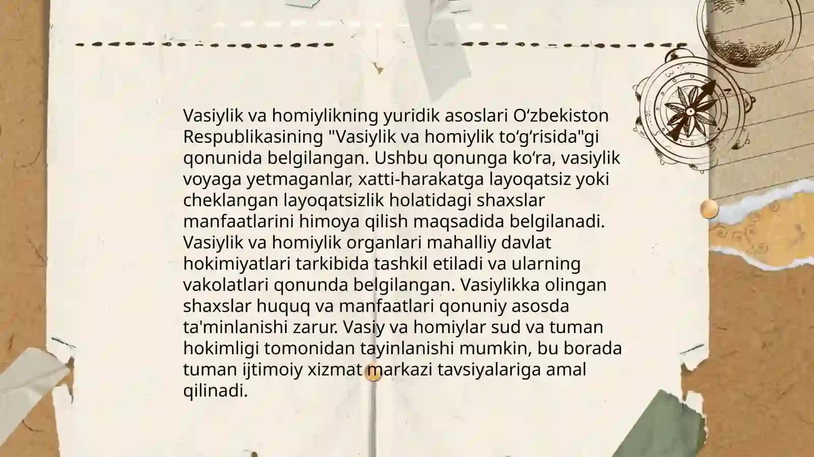 Vasiylik va homiylik toʻgʻrisidagi qonun 4