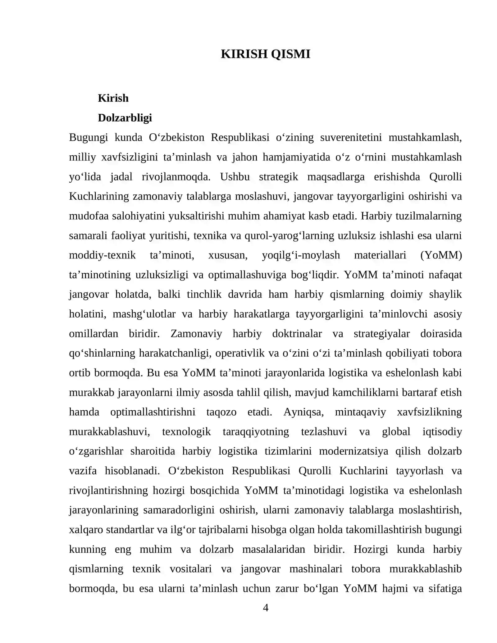 Yoqilgʻi moylash materiallari ta'minotida logistika va eshelonlash jarayonlarini optimallashtirish 4
