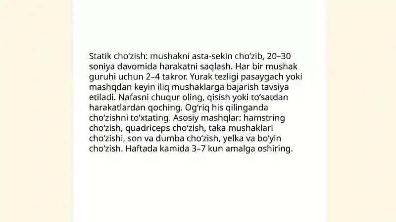 Egiluvchanlik tezkorlik va chaqqonlikni rivojlantiruvchi mashqlar 4