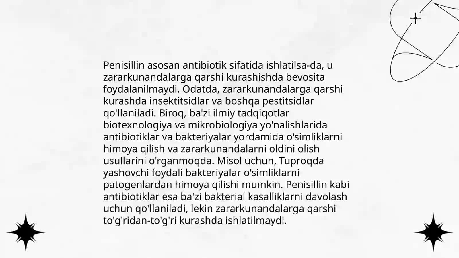 penitsillning qishloq xo'jaligida, o'simliklarni himoya qilishda qo'llanilishi 4