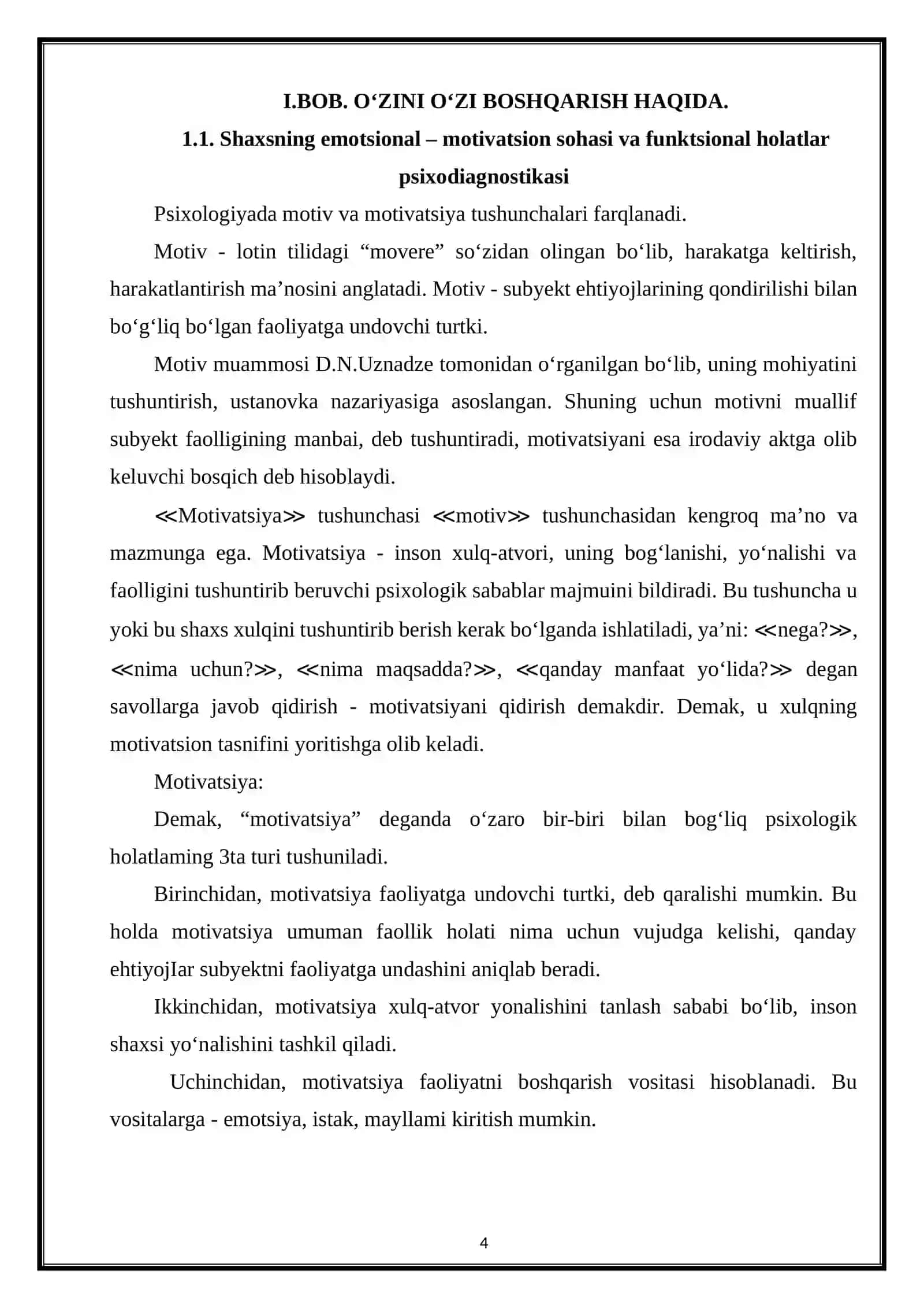 O‘zini o‘zi anglash va o‘zini namoyon qiladigan shaxs haqidagi g‘oyalar 4