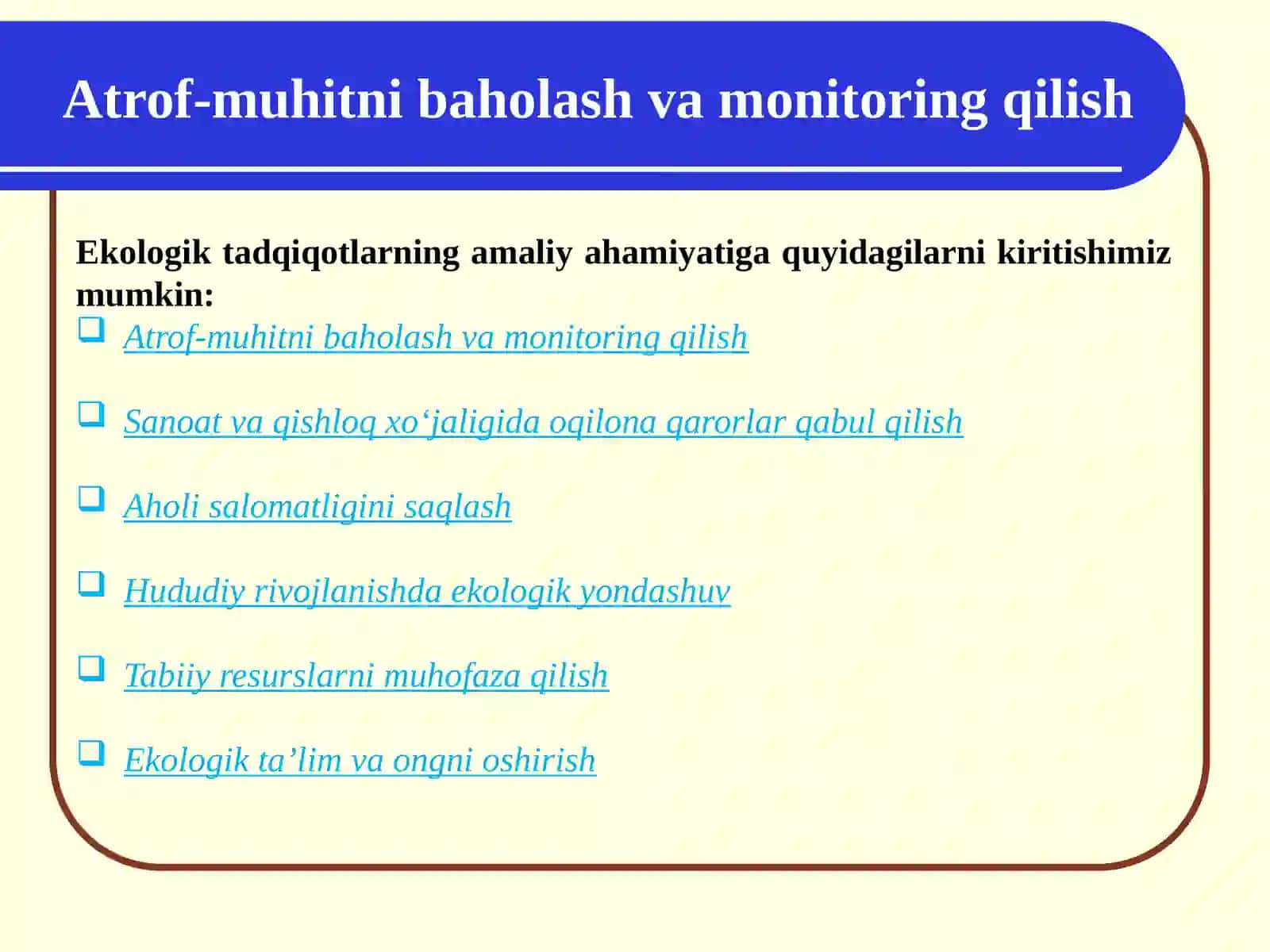 Atrof-muhitni muhofaza qilishning huquqiy asoslari 4