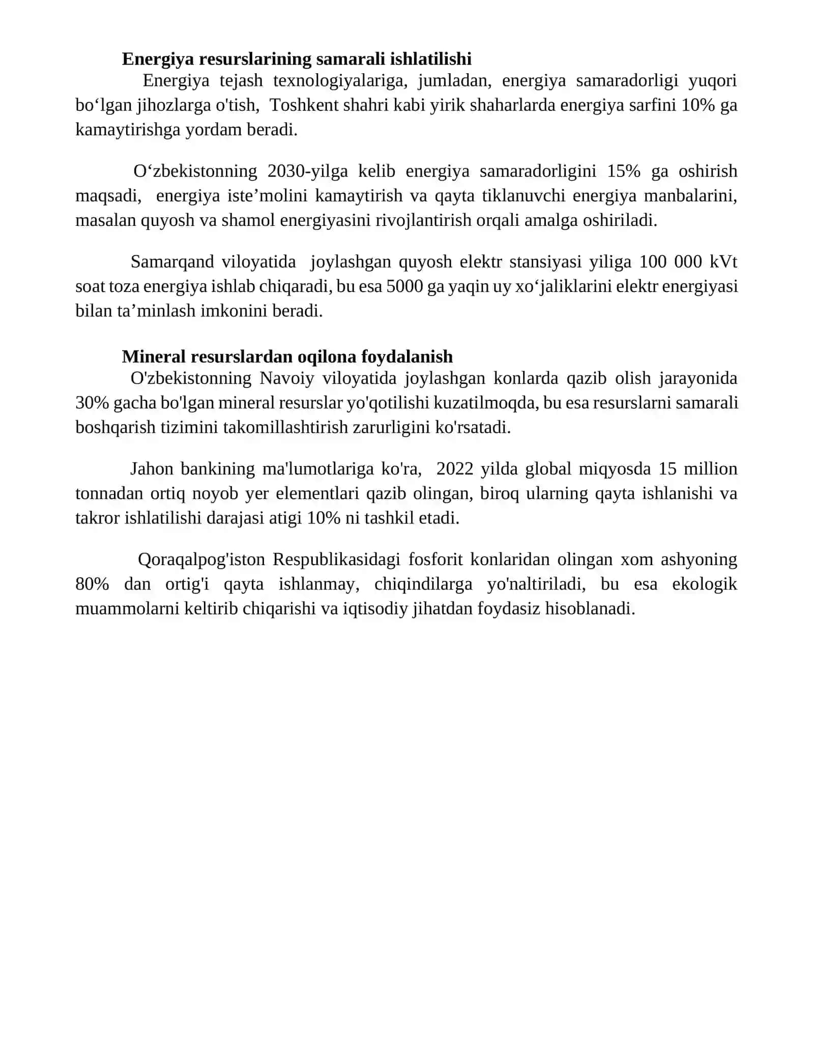 Tabiiy resurslardan oqilona foydalanish 4